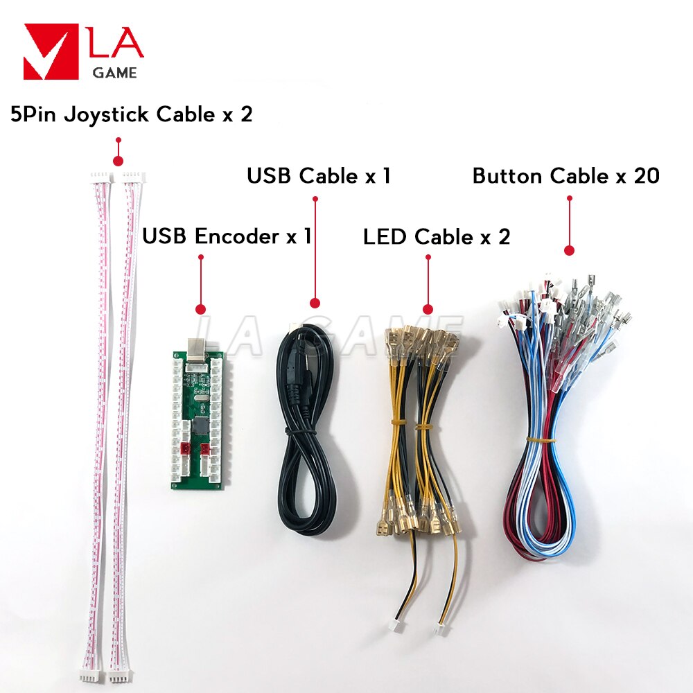 kit arcade 2 player bartop arcade kit mame game console usb zero delay encoder to PC/Rasberry PI for arcade machine cabinet