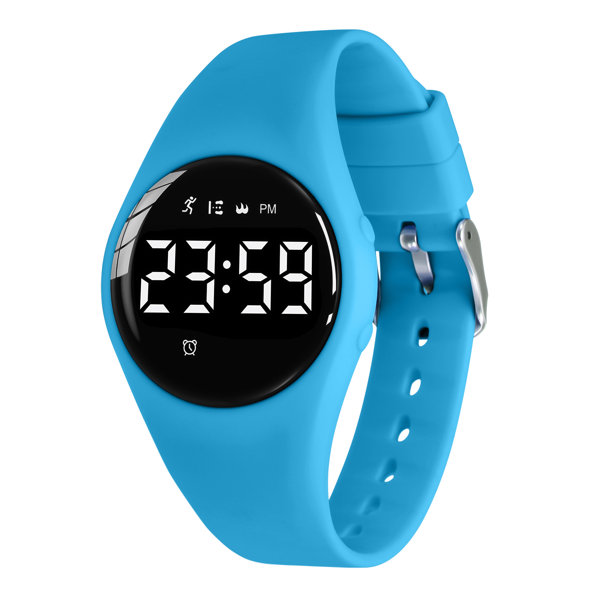 Kids Fitness Watch Digital Activity Tracker Watch for Kids Ages 3-12 Non-Bluetooth Alarm Count Steps Wrist Watch for Kids: Blue