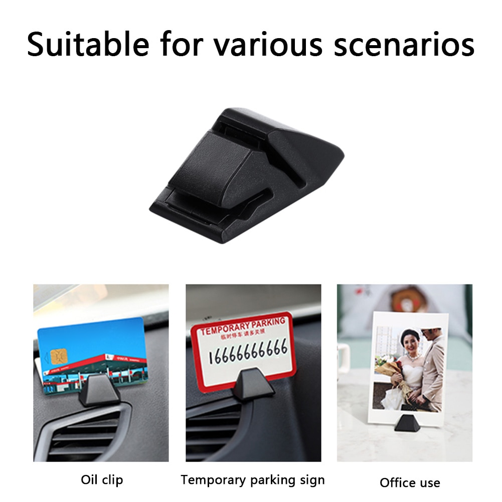 Auto Fastener Card Bill Holder Mount Portable Car Parking Card Clamp Desktop Stand Vehicle Card Fixed Holder Clips