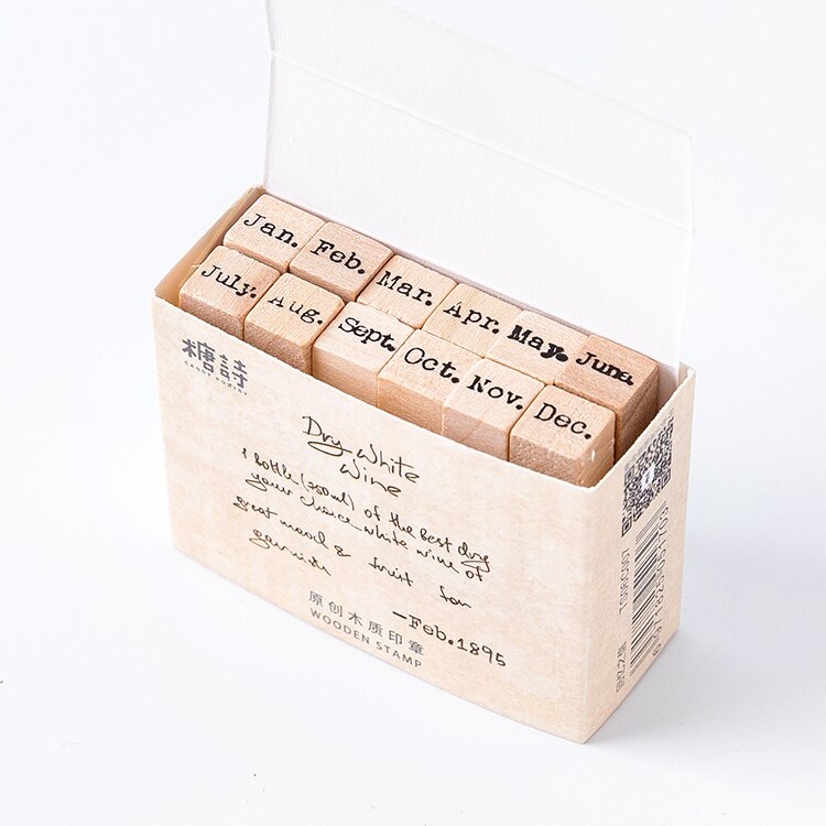 Lote de 12 unidades de sellos de goma madera bonitos con decoración de plantas y niñas para álbumes de recortes, sellos estándar para manualidades DIY