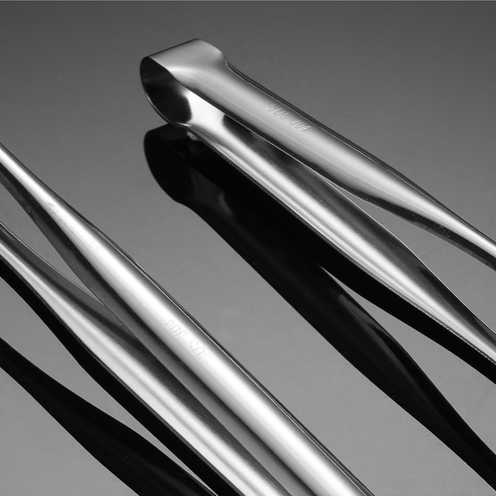 Stainless Steel Food Tongs Thicken Buffet Tools Anti Heat Bread Clip Pastry Clamp Barbecue Kitchen Tongs Kitchen Accessories