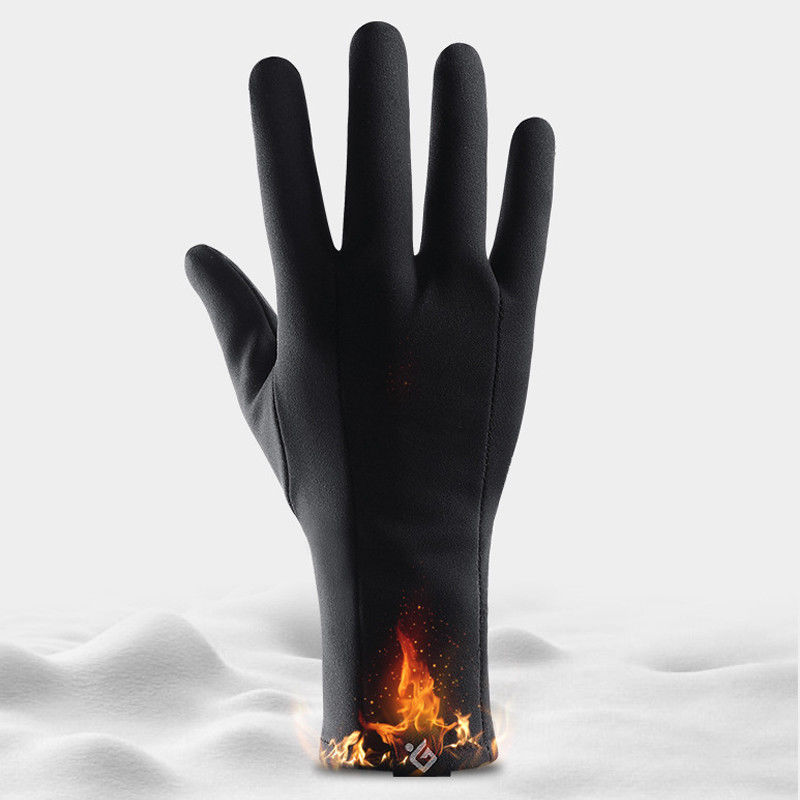 Vanntette vinter varme hansker vindtette utendørs hansker tykkere varme votter berøringsskjerm hansker unisex menn sport sykling hanske