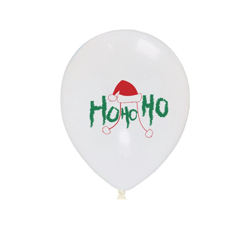 2 stk / sæt glædelig jul balloner krans rød grøn diy ballon kæde helium rund folie slik globos julemanden slik sukkerrør: 4