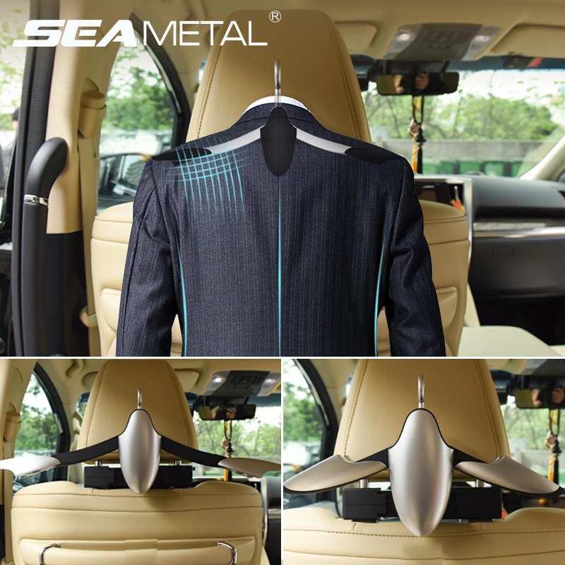 Luxe Auto Hanger Voor Suits Seat Terug Kleren Houder Autostoel Haak Krimpbare Auto Organizer Mounts Interieur Auto Accessoires