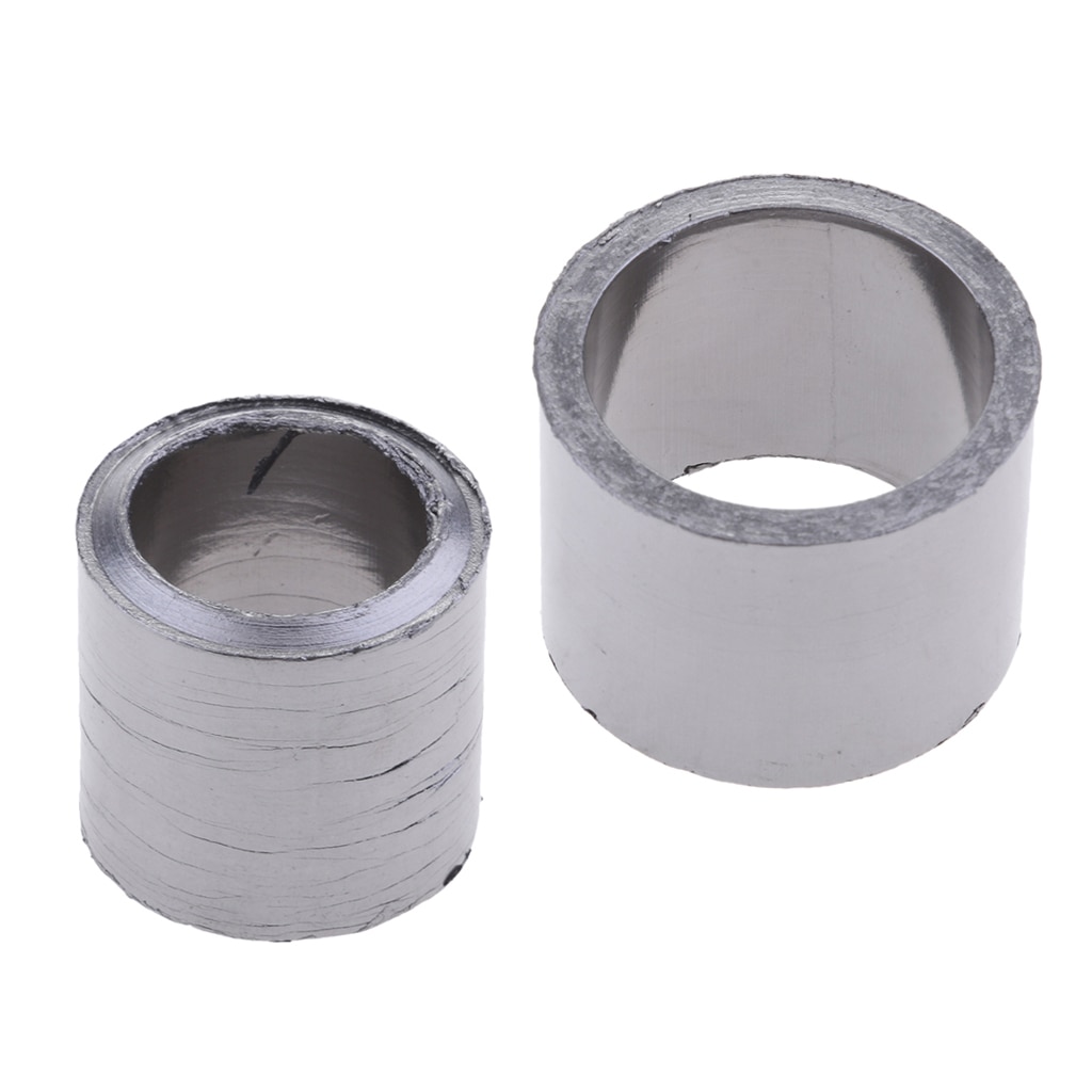 Junta de escape para motocicleta, anillo de sellado de fibra, 2 paquetes