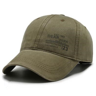 SILOQIN unisex cotton baseball cap for men women fitted hat gorras snapback hats washed caps adjustable couple hat brands cap: army green