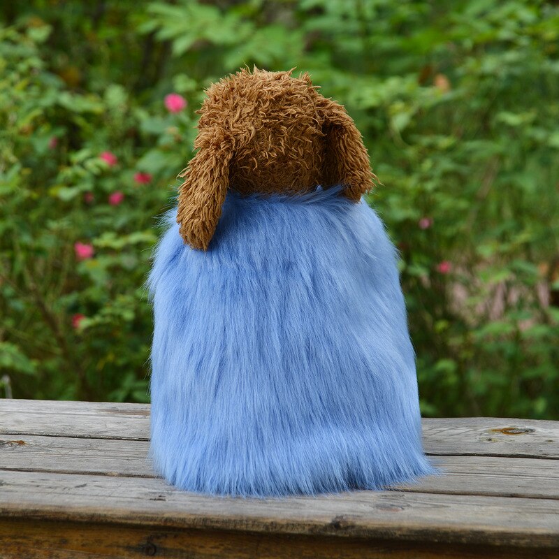 Manteau en fourrure à franges pour chien, vêtement pour animaux de compagnie,: Bleu / 16-XL