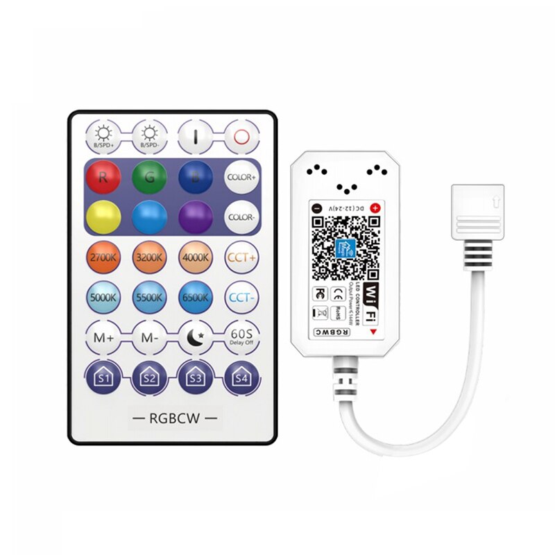 Magic Home Draadloze Wifi Controller, rgb/Rgbw Ir Rf Led Controller Voor WS2811 WS2812B Pixel Led Strip DC5V 12V 24V: WiFi RGBCCT RF