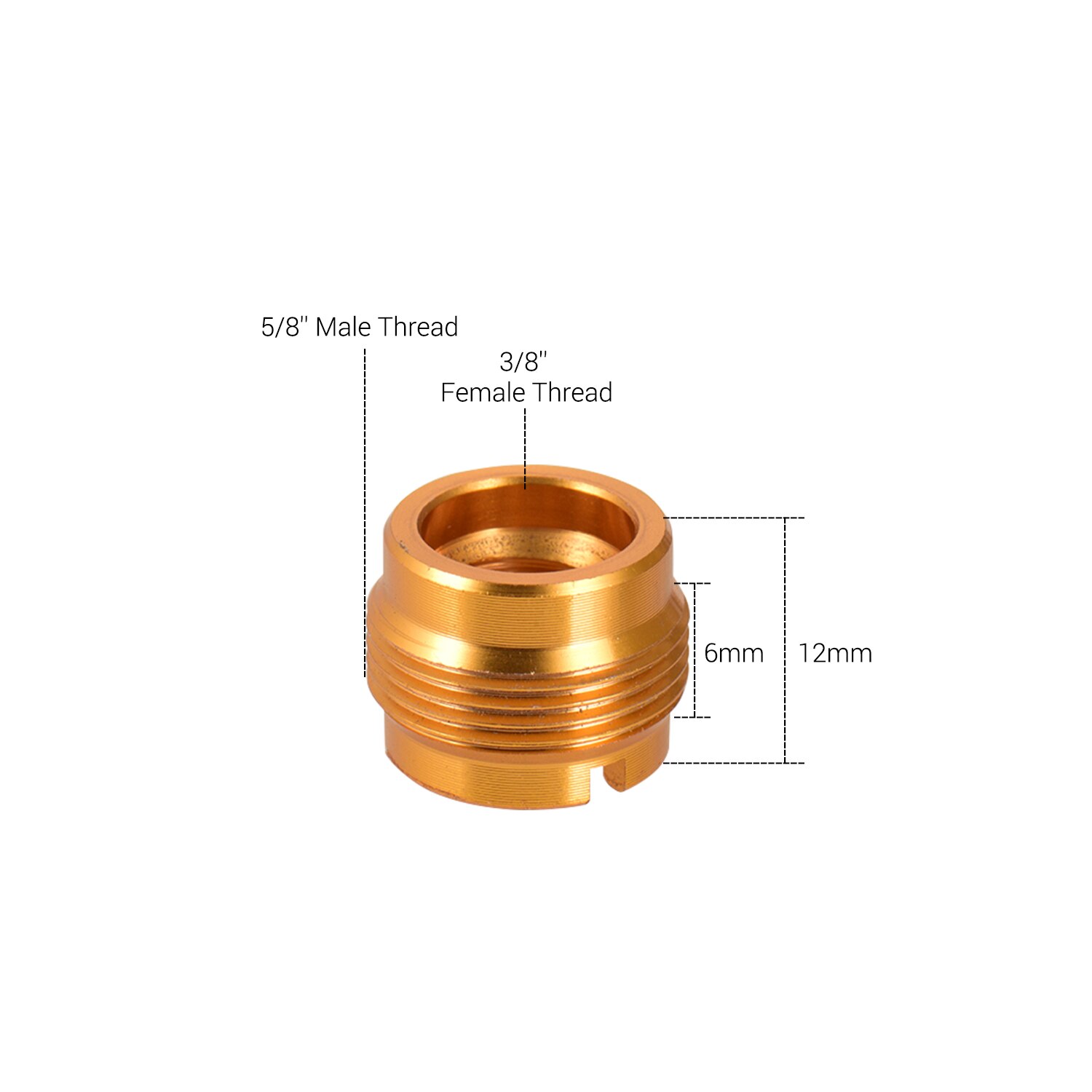 2 Stuks Microfoon Schroef Adapter 3/8 Inch Vrouwelijke 5/8 Inch Mannelijk Schroefdraad Moer Schroeven Voor Mic Micphone Stand Klem goud Kleur