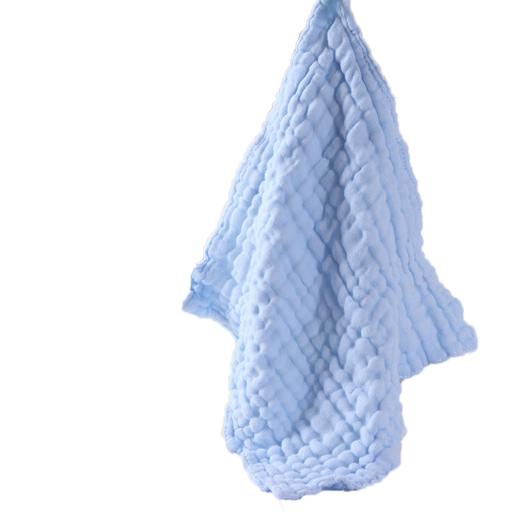 Baby Washcloths For Sensitive Skin Washcloths Cotton Towels Gauze Square: Blue