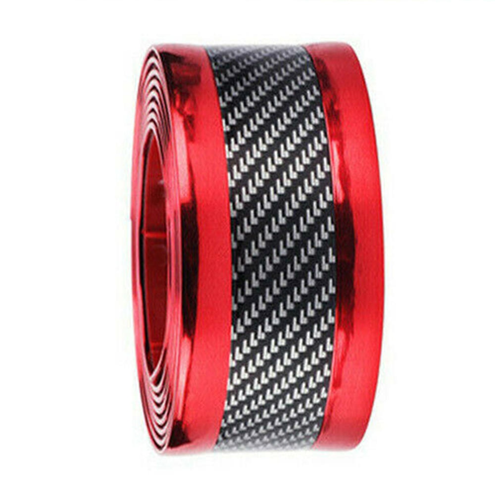 SPEORX RUIYYT Rubber Car Sticker Carbon Fiber Red Rubber Door Sill Protector Edge Guard Strip 5CM*1M Car Door