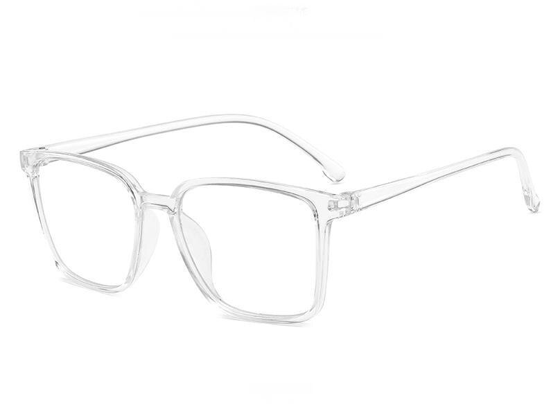 glasses frame Woman/Men Glasses Optical PC Frames Rectangle Glasses Frame Clear lens Eyeware Black Blue Eye Glass: 6