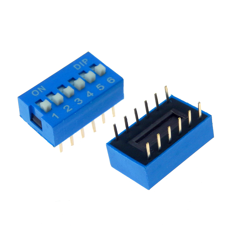 10PCS Slide Type Switch Module 1 2 3 4 5 6 7 8 9 10 12 Bit 2.54mm Position Way DIP Red Pitch Toggle Switch Red Snap Switch: PURPLE