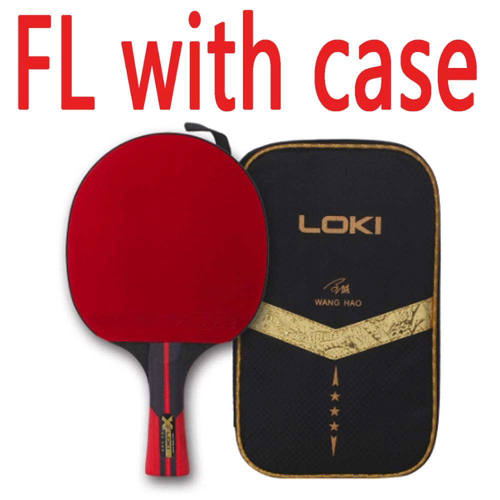 LOKI X3 Training Table Tennis Racchette di Alta Elasticità Spugna di Gomma Ping Pong Bat con Borsa Racchetta: FL with 1case