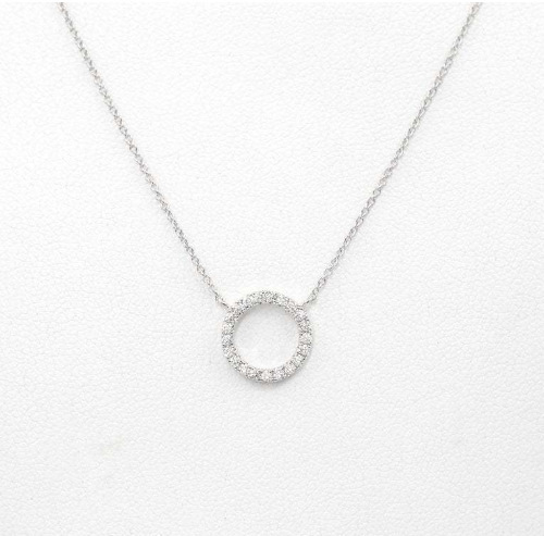 Moda tendência elegante jóias simples círculo de cristal pingente colar cor dourada unquie feminino colar festa presente atacado: Vermelho-marrom