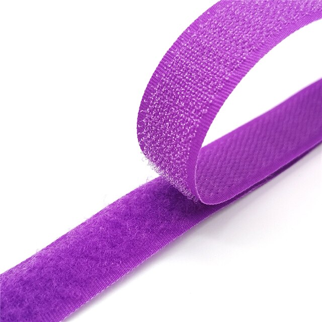 1 Pair Length 1 Meter Width 20 mm Color Hook Surface Hook and Loop Fastener Tape Without Glue Velcro Sewing Accessories: Purple