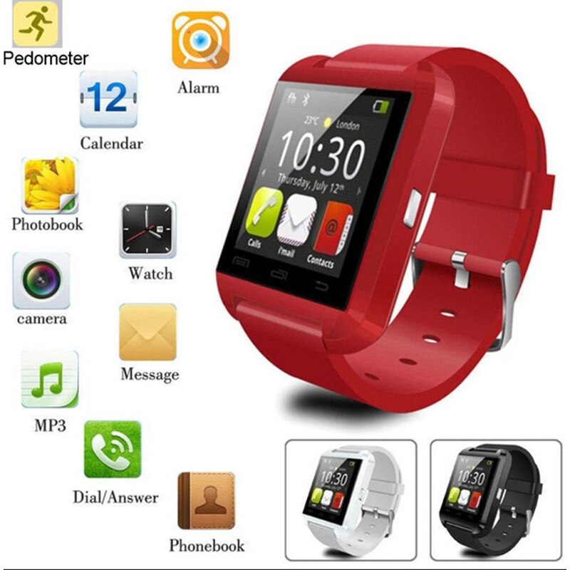 Bluetooth Smart Horloge Digitale Sport Stappenteller Slapen Monitoring Horloge Voor Gebruikelijke Telefoon Unisex Tt @ 88