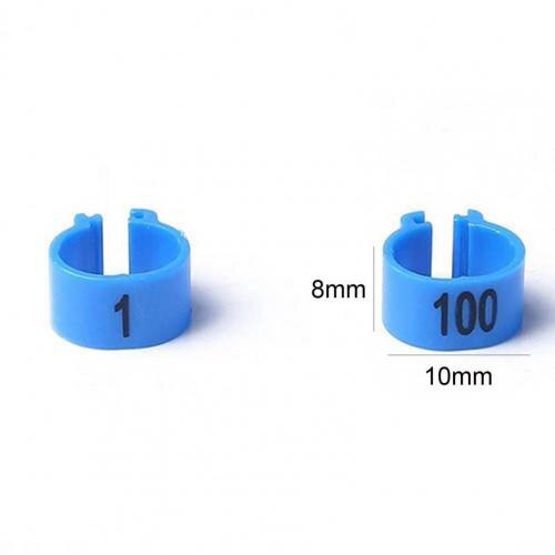 100Pcs Bird Been Band Milieuvriendelijke Eenvoudige Toepassing Plastic Gevogelte Identificatie Band Voor Pluimvee Voor Huisdier Product Vogel Accessoire: green
