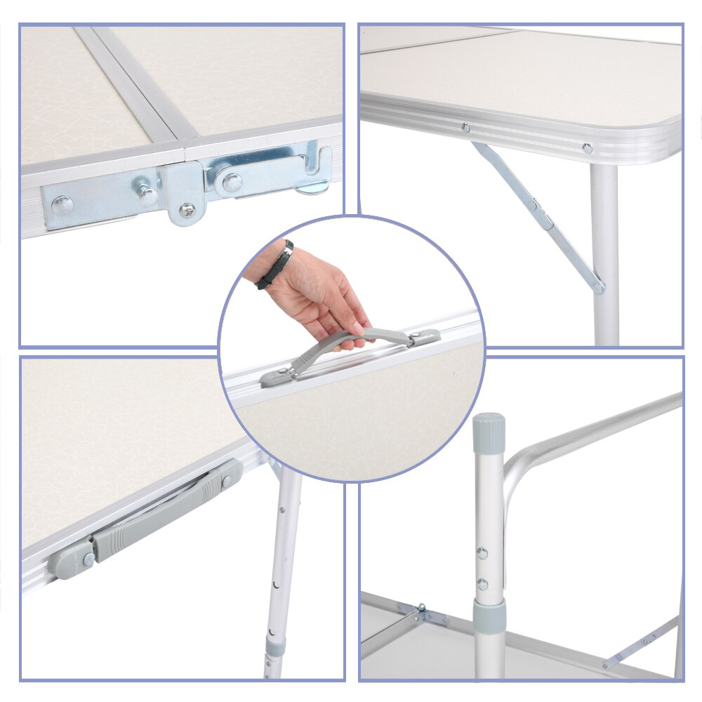 120 x 60 x 70 4Ft Portable Multipurpose Folding Table White