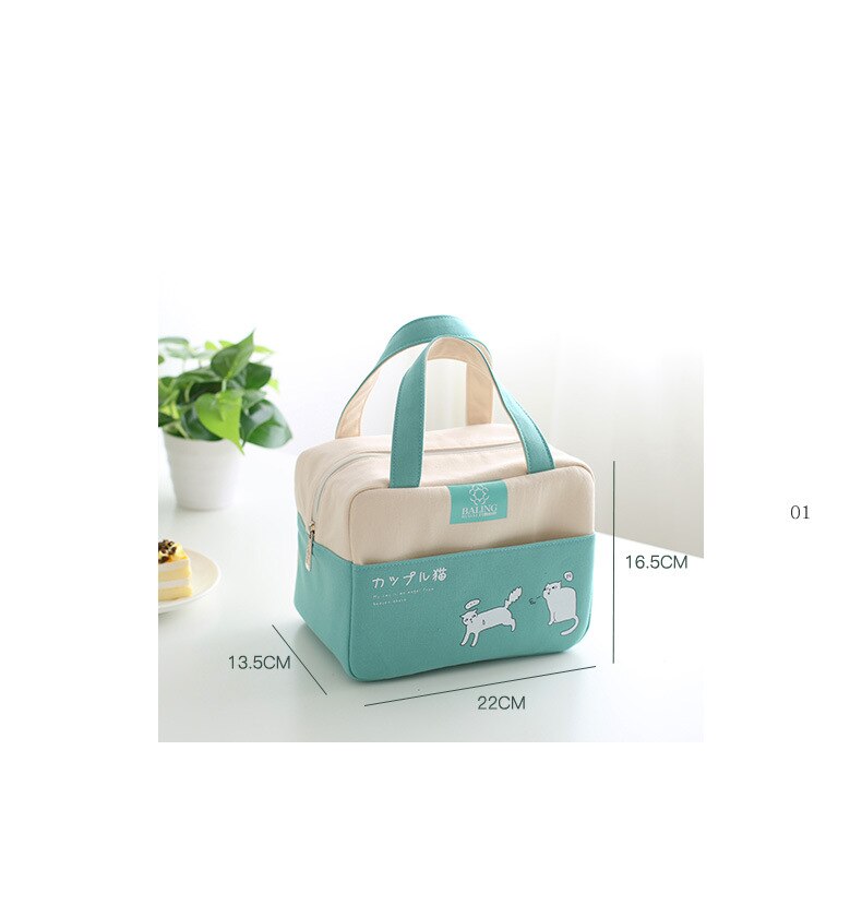 Office Lunch Thermal Bag Foods Fresh Keeping Bag Out door Picnic Bag Foods Insulation Bag Water proof Insulation Ice Bag: Blue