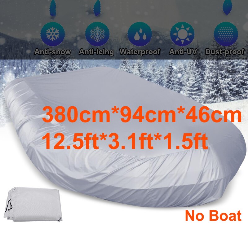 7.5ft ~ 17ft Boot Cover Waterdicht Stofdicht Voor Opblaasbare Boot, Kajak, Zware Boot, Vissen Rubberboot: 12.5ft 380cm