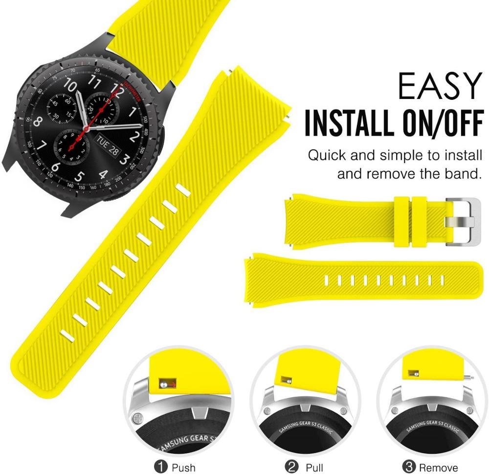 Correa para Samsung galaxy watch 3 46mm Gear S3 Frontier amazfit bip/pulsera activa 20/22mm correa de reloj Huawei watch gt 2/2e 42mm