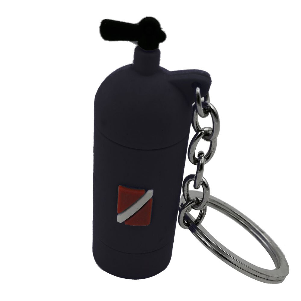 5 Kleuren Mini Scuba Air Tank Mini Cilinder Fles Sleutelhanger Sleutelhanger Diver Duiken: Black