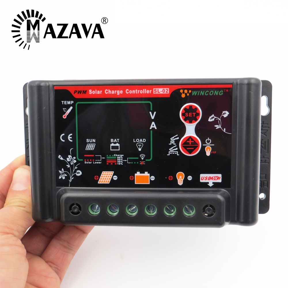 Laadregelaar 30A 20A 10A 12V 24V Auto Intelligentie Home System Regulator SL02B Wincong Batterij Li-Ion Ni-Mh LiFePO4