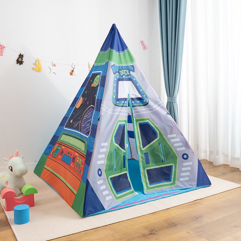 160CM Children's Toys Kids Tent Camping Toy Tents House for Girl Boutiques of Campaign Toy Child Tipi Indian Indoor Outdoor Tent: Space