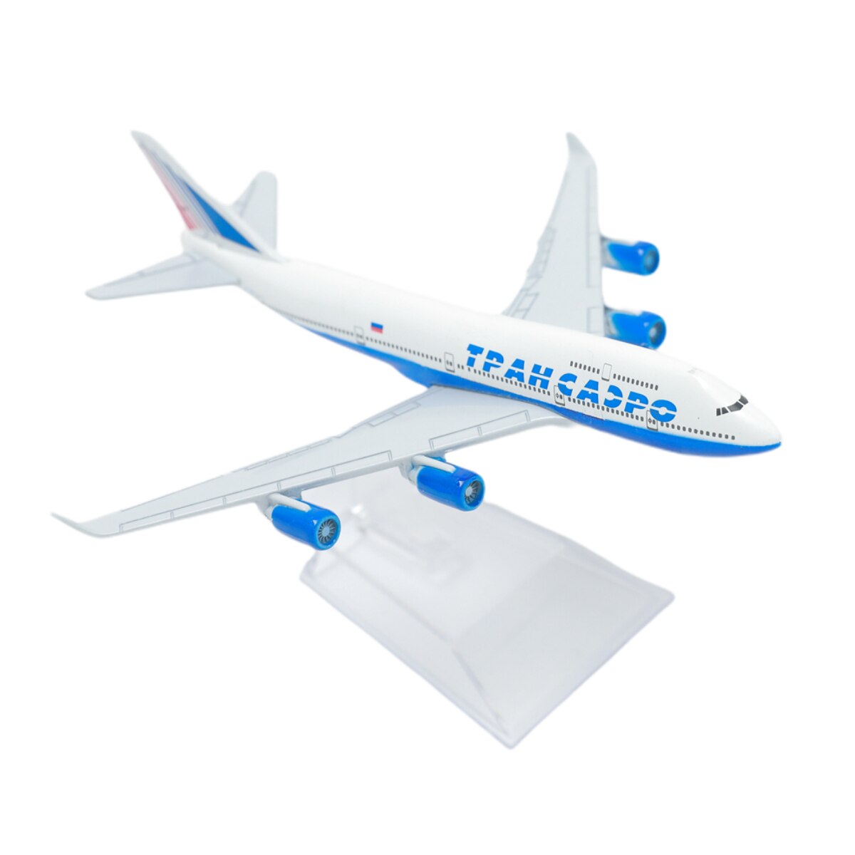 Russian Transaero Airlines Aircraft Alloy Diecast Model 15cm Aviation Collectible Miniature Souvenir Ornament