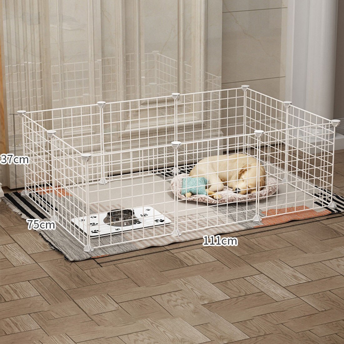 Inklapbare Huisdier Hek Ijzeren Hek Puppy Kattenbakvulling Huis Sport Training Ruimte Hond Levert Konijn Cavia Kooi: 10pcs White