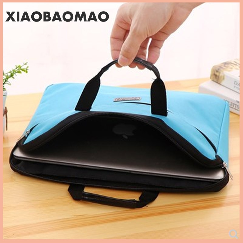 6 Kleuren A4 Document Bag Grote Capaciteit Dubbele Lagen Boek Bestandsmap Houder Met Handvat Rits Waterdichte Canvas Handtas Voor bus