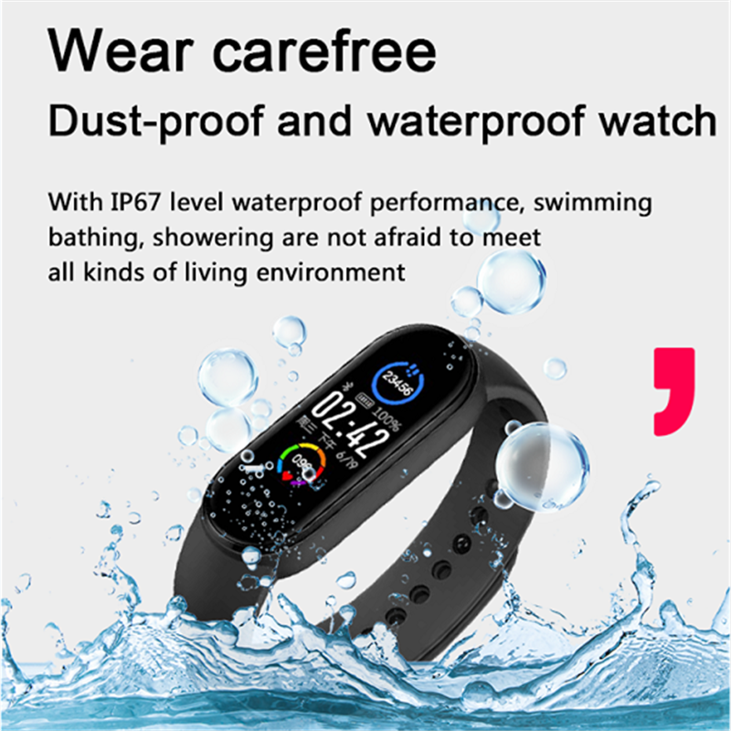 Smartwatch Bluetooth Hartslag Detectie Bloeddruk Fitness Tracker Sport Horloge Waterdicht Messageprompt Pedometerbracelet