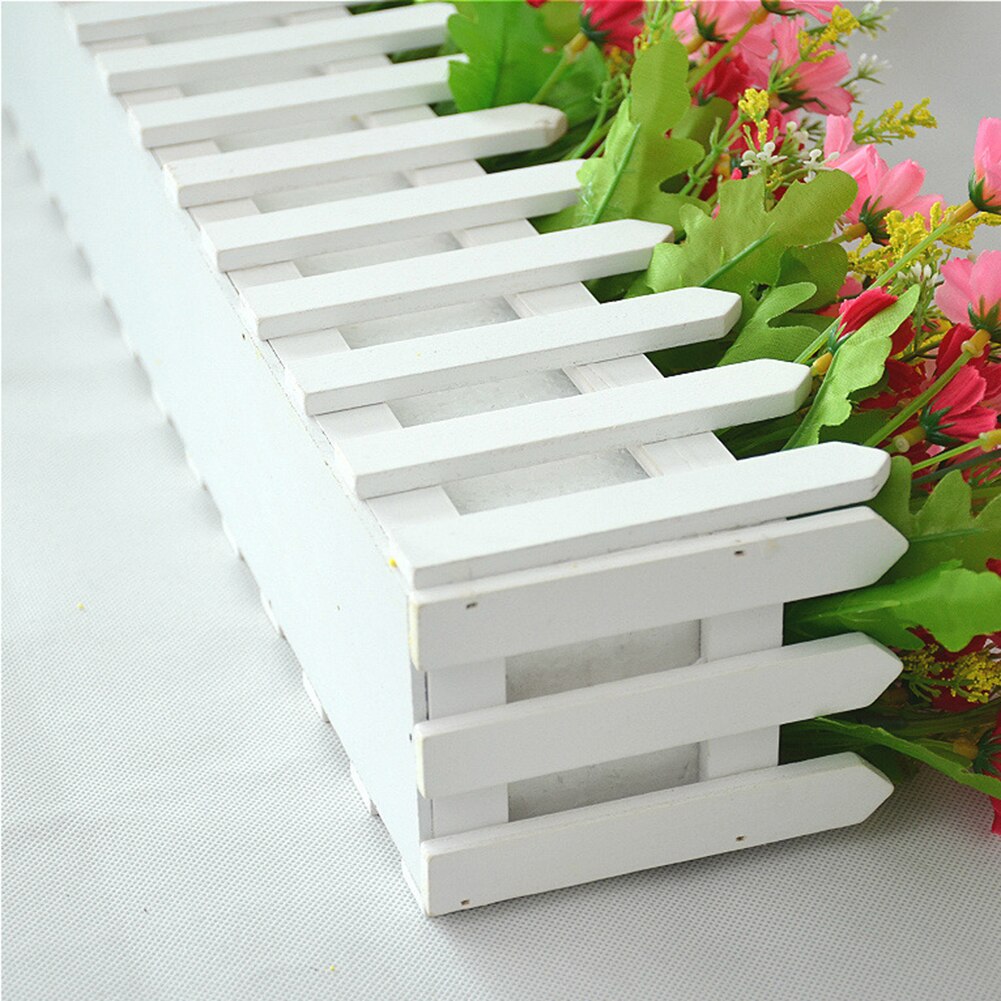 Wooden Fence Flower Pot Hanging Garden Basket Planter Plant fence artificial flowers Boxes For Wedding Home Decor