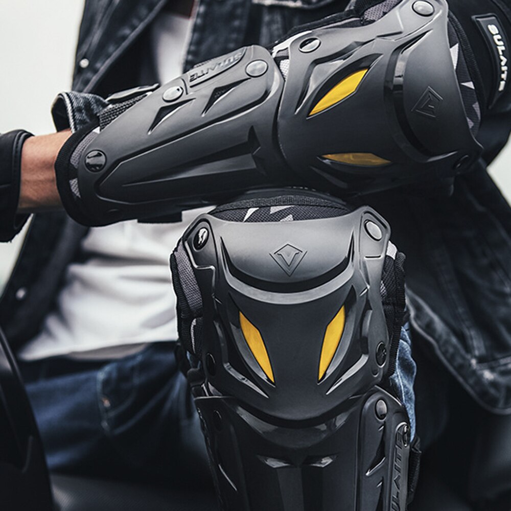 Motorcycle Protection Elbow &amp; Knee Pads Set Protector Moto Equipment For Men Moto Motocross Protective Gear Knee Guards CE