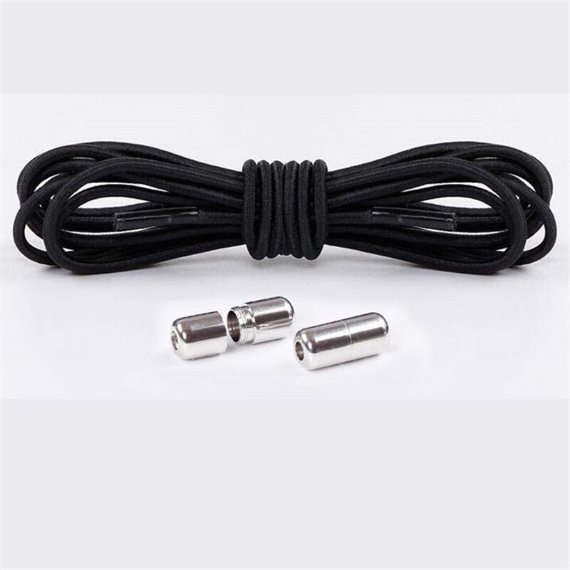 1Pair Elastic Locking Shoelaces Round No Tie Shoe Laces Kids Adult Sneakers Shoelaces Fast Lazy Shoe Lace Shoestrings