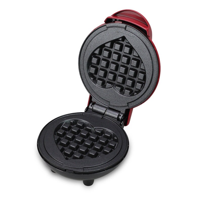 Waffle Maker Machine Pie Press Grill Portable Breakfast Machine Healthy Non-Stick Plate Doughnut Maker for Home and Dormitory: Heart / 220V-UK Plug