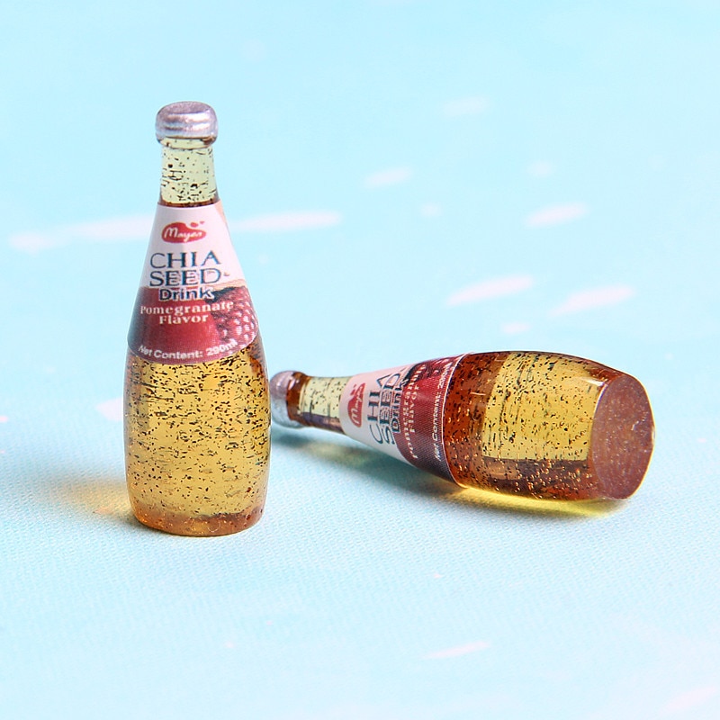 2 stücke Mini Bier Flasche Wulst Schleim Charms Füllung Hinaus Für Ton Material Hand gemacht Harz Getränke Flasche Schleim zubehör