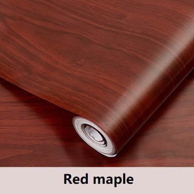 PVC Door Sticker Vinyl Contact Paper Self adhesive Wallpaper for Kitchen Cabinet Waterproof Shelf Liner Home Decor Wall Stickers: Red maple