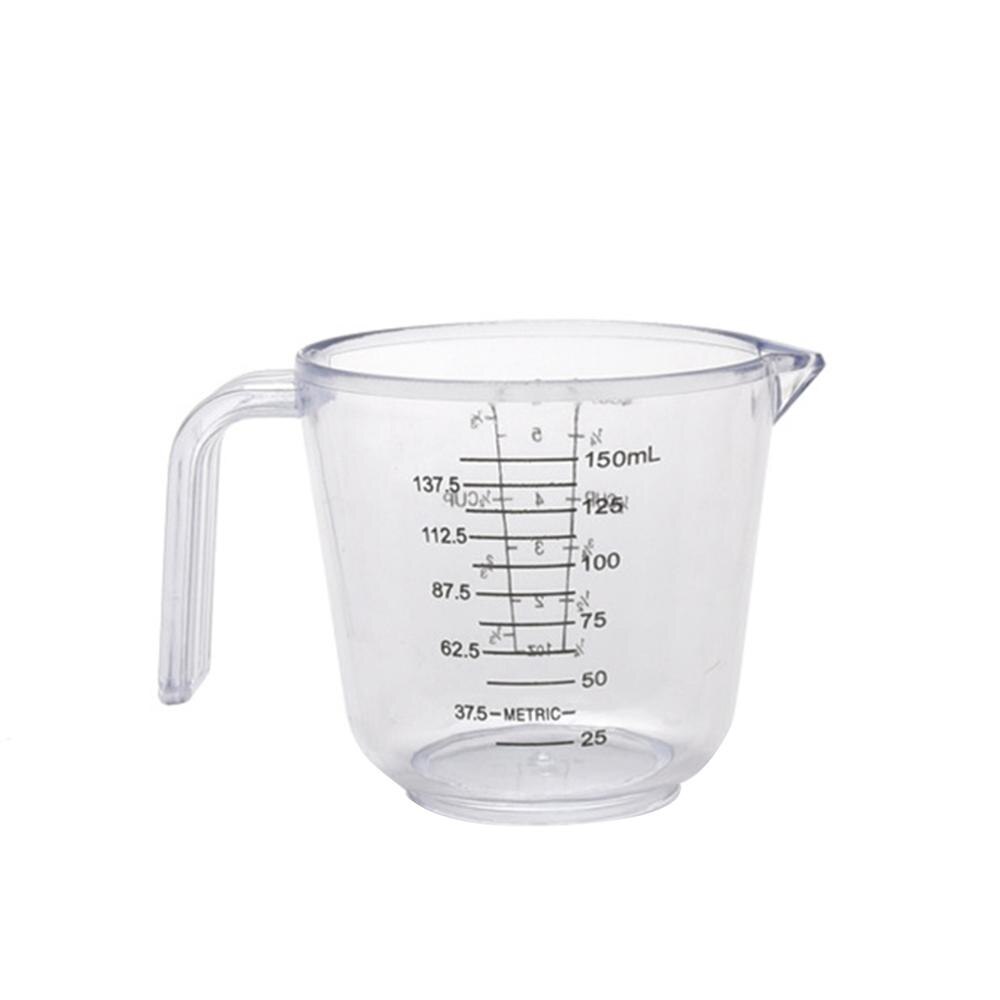 Fenkicyen Plastic Measuring Cups Multi Measurement Baking Cooking Tool Liquid Measure Jug Container Kitchen Jugs Accessories: white / 600ml  transparent