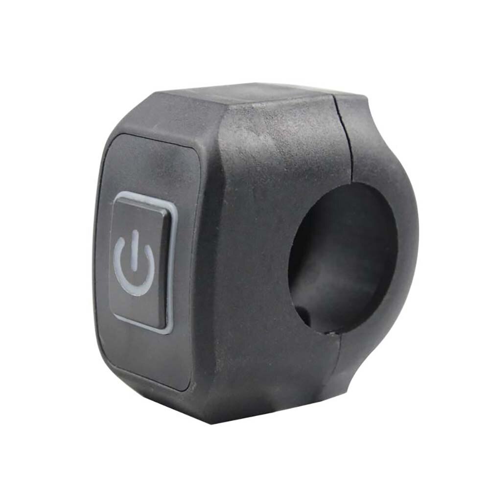 Interruptor momentáneo para manillar de motocicleta, pulsador de 22mm y 7/8 pulgadas, 12V, resistente al agua, con luz LED: Blanco