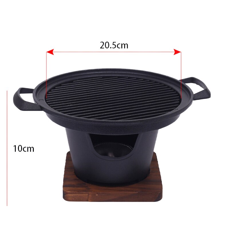 Miniparrilla para barbacoa, estufa de Alcohol para una sola persona, horno de cocina para el hogar, parrilla para barbacoa al aire libre, placa para asar, herramientas: H01