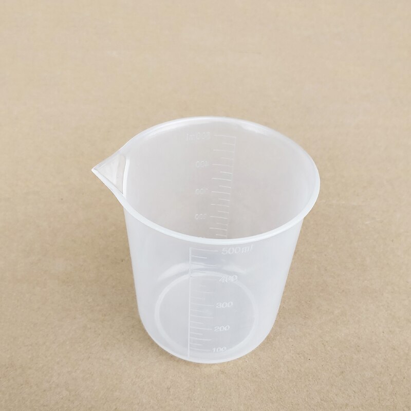 3pcs Plastic beaker in low form ,Capacity 500ml,Plastic measuring cup,Laboratory plastic beaker