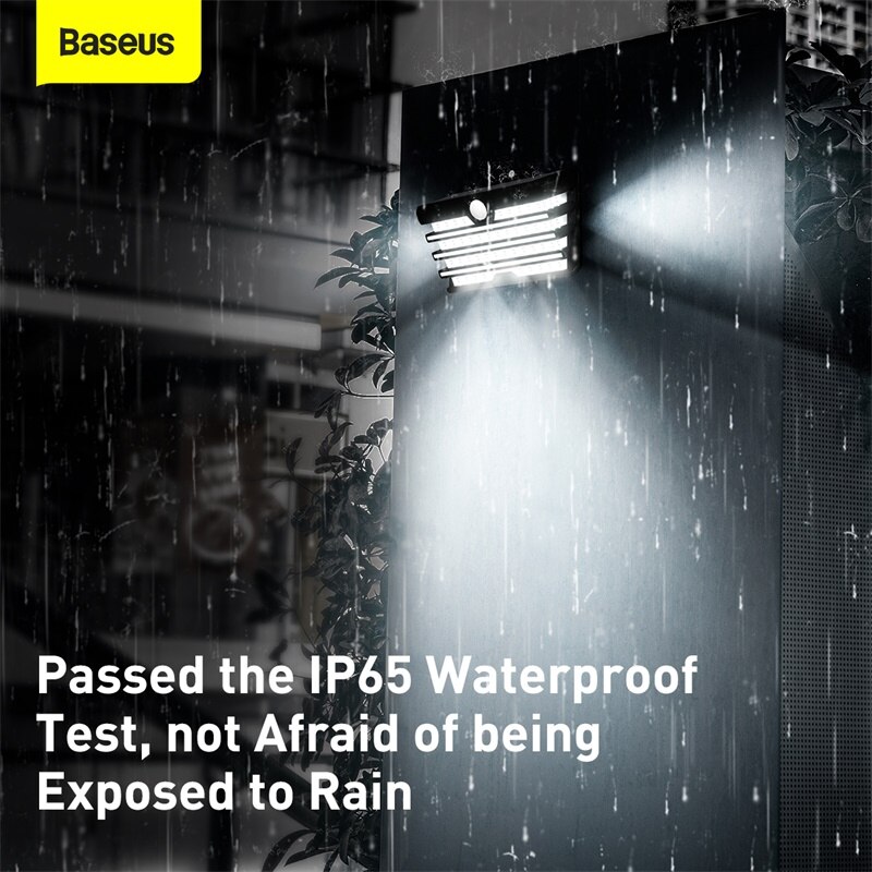 Baseus lampa doprowadziło na energię słoneczną zewnętrzny czujnik PIR czujnik ruchu światła uliczne wodoodporna lampa ogrodowa Solor moc lampy na dziedzińcu