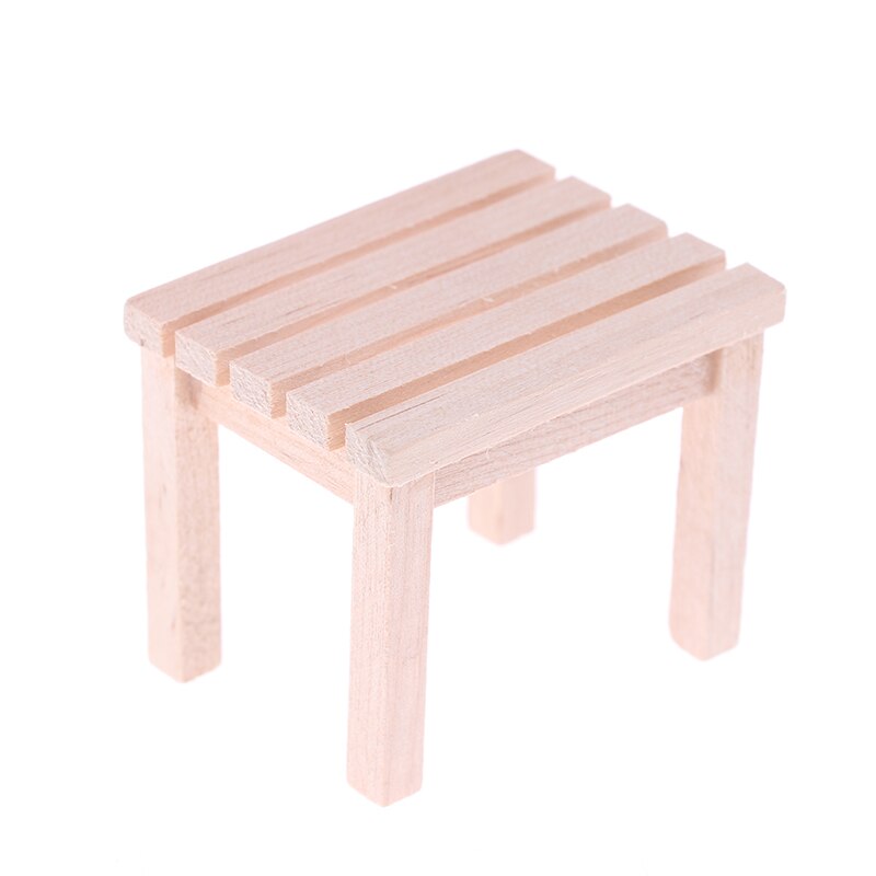 1/12 Dollhouse Miniature DIY Furniture Metal Plastic Wood Chair Doll House Accessories Toys for Baby Kids: 6