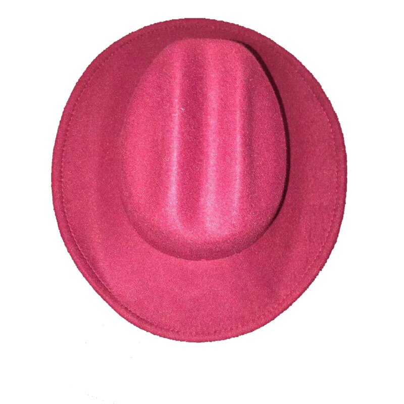 Sombrero de fieltro clásico británico para hombre y mujer, accesorios de sombrero de vaquero, sombrero de Jazz, sombrero de caballero