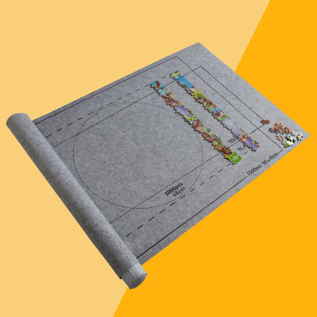 Tapis de Puzzle 26x46 pouces, tapis de jeu en feutre pour jusqu'à 1500 pièces de rangement