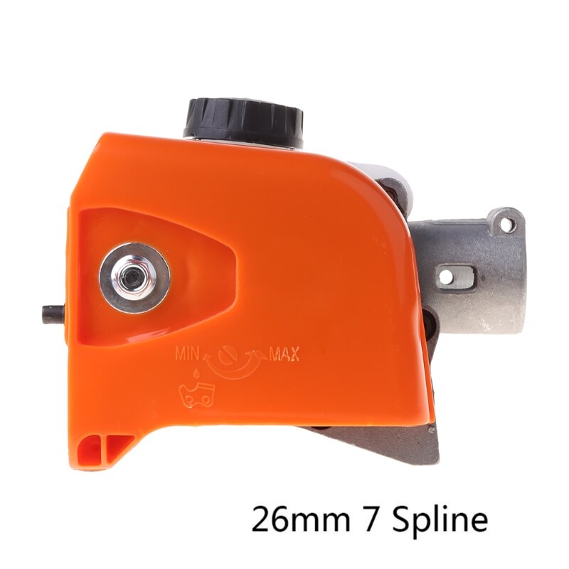 Tree Chainsaw Gear Head 26mm Spline Pole Saw Tree Cutter Chainsaw Gearbox Gear Head Tool 7/9 Spline: 7mm