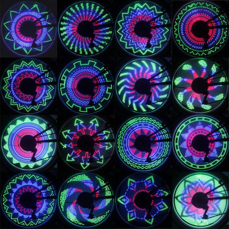 Fahrrad Speichen Licht Wasserdicht 32 LED-leuchten Anzeige Helle 32 Bunte aufbringen Fahrrad Radfahren Rad Dekoration FK88