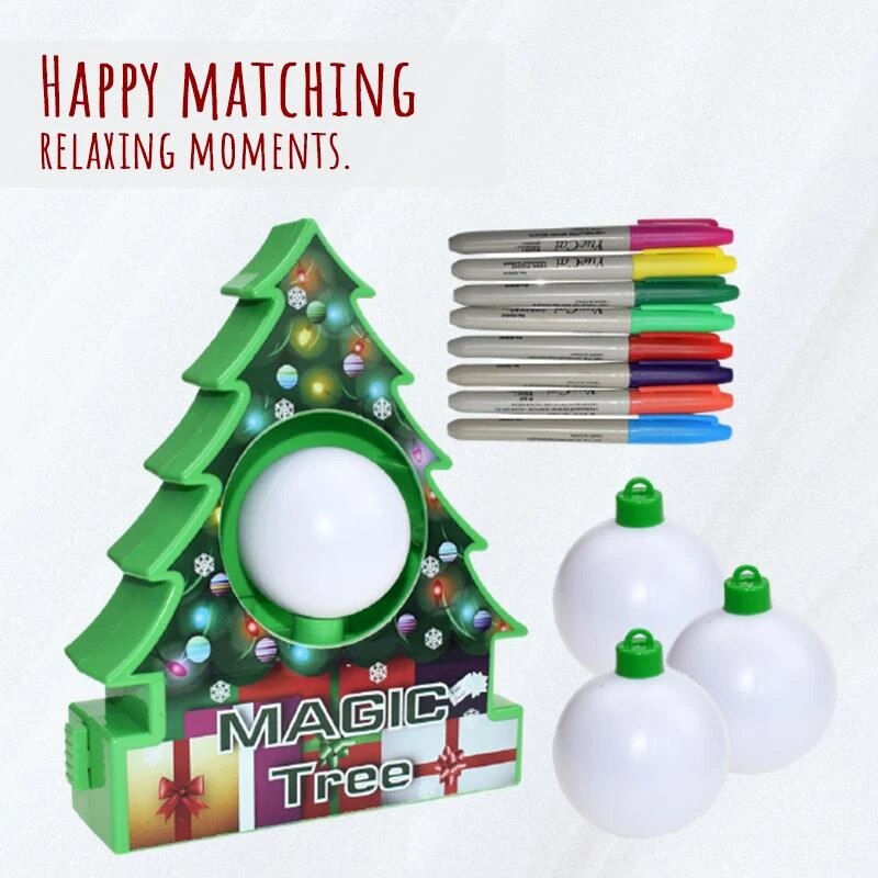 Juego de bolas de dibujo giratorias para árbol de Navidad, máquina de pintura eléctrica, decoración de Navidad, juguetes eléctricos para niños,